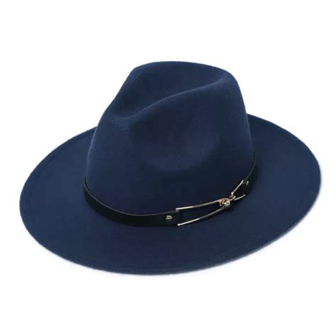 Navy Blue Fedora Royal Glam Closet