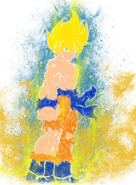 Goku Supersaiyajin Splatter By Maxanimes On Deviantart