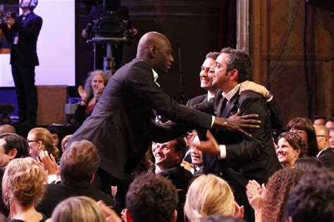 Photo Omar Sy Olivier Nakache Et Eric Toledano Lors De La C R Monie