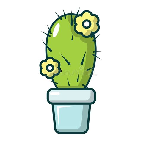 Icono Del Cactus De Coryphantha Estilo De La Historieta Ilustraci N