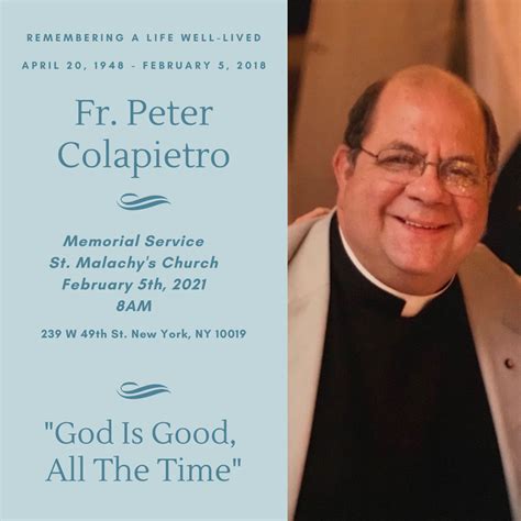 Remembering A Life Well-Lived - 2021 - Friends of Fr. Peter Colapietro