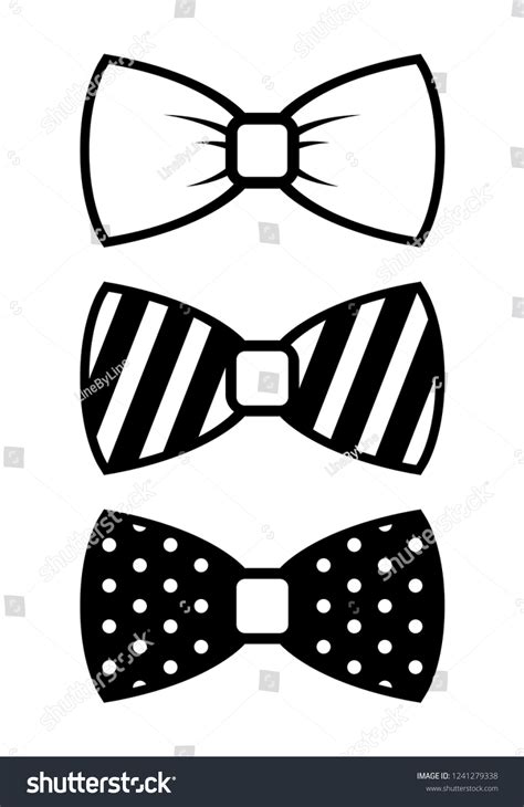 Set Bow Tie Vector Isolated Illustration เวกเตอร์สต็อก ปลอดค่า