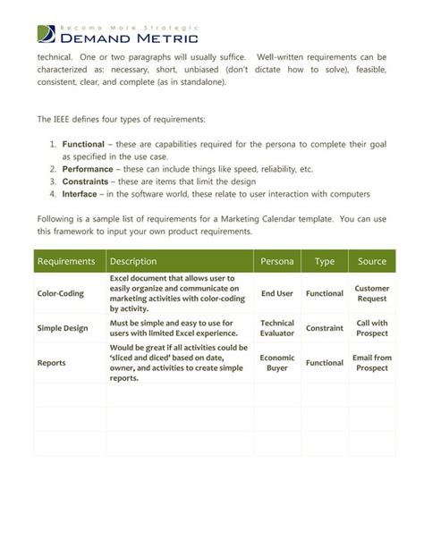 Market Requirements Document Pdf