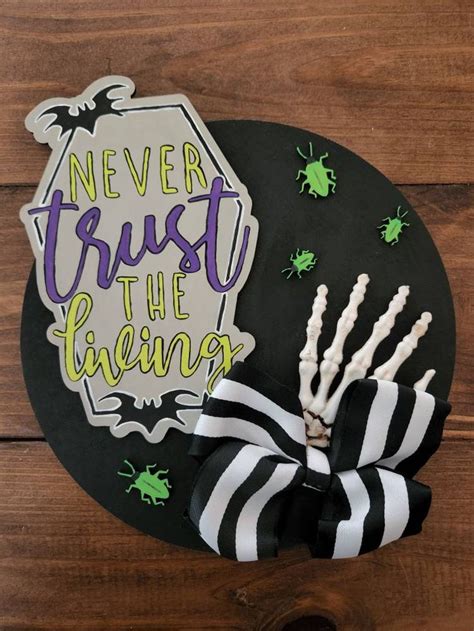 Beetlejuice Inspired Wall Decor Halloween Door Hanger Wall Decor