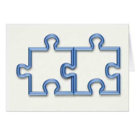 Puzzle Pieces Greeting Card | Zazzle.com