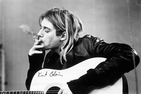 Kurt Cobain Playing Guitar Wallpaper