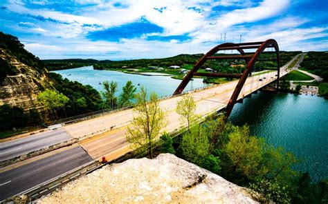 360 Bridge or Pennybacker Bridge Sunset Panoramic Stock Photo - Image ...