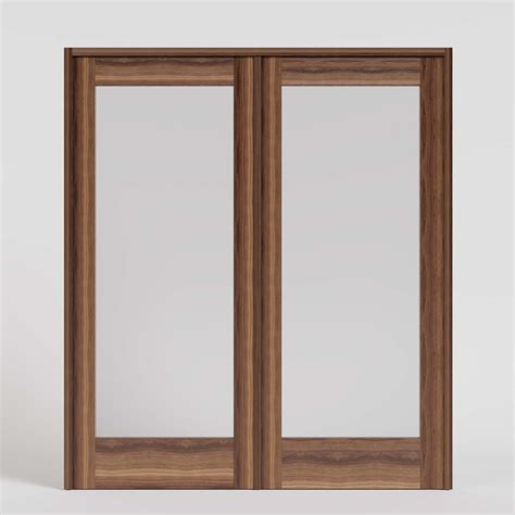 Modern Single Panel Glass Double Front Door | RealCraft - Wood Entry Doors, Sliding Barn Doors ...