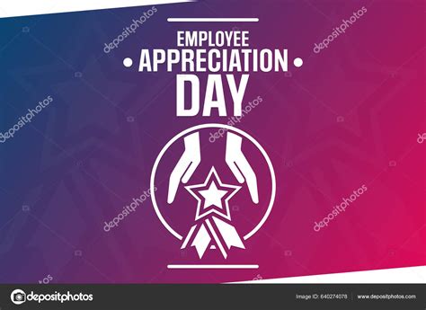 Employee Appreciation Day Vector Illustration Holiday Poster Stock ...