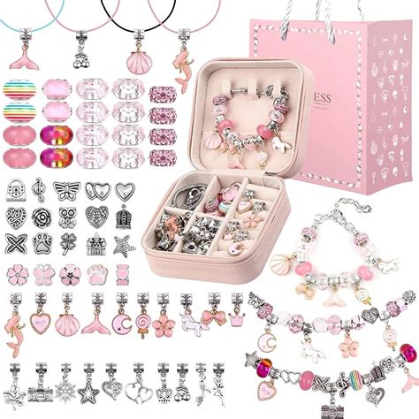 Kit para hacer pulseras 68 piezas kit pulseras para niñas con caja de