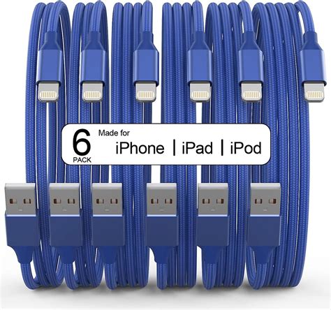 Amazon Apple Mfi Certified Iphone Charger Pack Ft