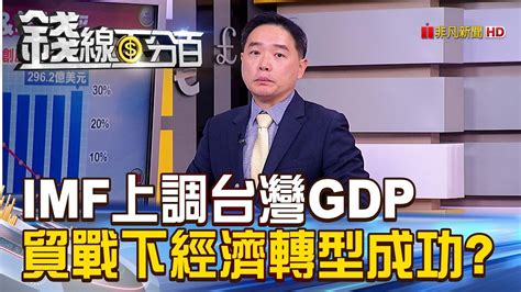 【錢線百分百】20181009 1《imf上調台gdp 貿戰下經濟轉型成功 》