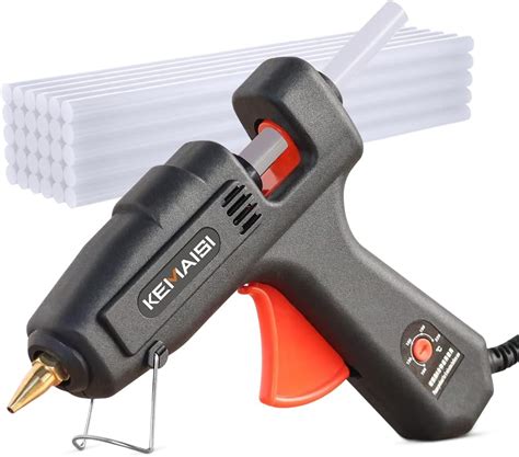 Gorilla Hot Glue Gun Mini Dual Temp Folding Stand Long Nozzle 20 Watts 12 Pack Gorilla Glue Gun