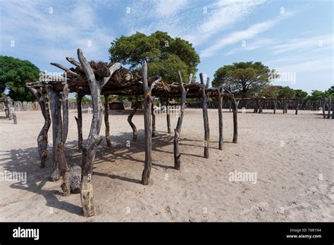 traditional african village with houses Stock Photo - Alamy