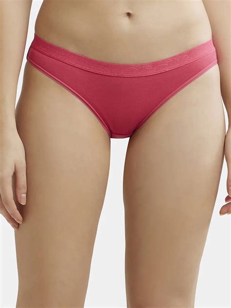 Buy Jockey Medium Coverage Cotton Bikini With Exposed Waistband And StayFresh Treatment 3002