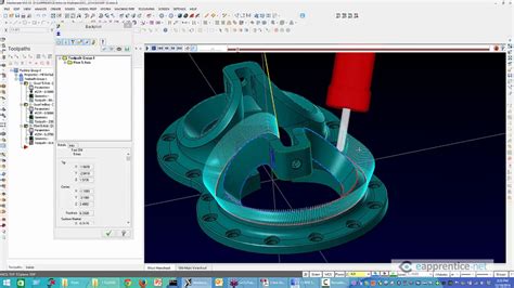 5 Axis Swarf And Multi Axis Flowline In Mastercam Youtube