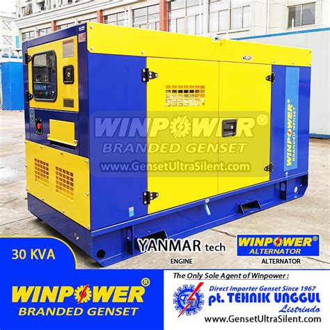 Genset Yanmar Tech 30 KVA Silent Winpower WP33Y L Jual Genset