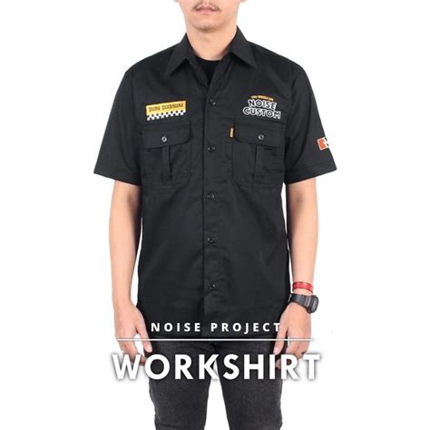 Jual Kemeja Workshirt Patch Short Series Kemeja Kerja Lengan Pendek