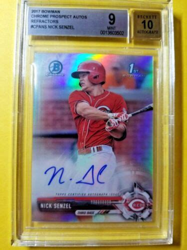 Nick Senzel Bowman Chrome Prospect Refractor Autograph