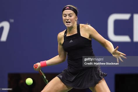 Jelena Ostapenko Of Latvia Returns The Ball During Her Womens News Photo Getty Images