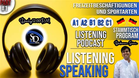 Freizeitbeschäftigungen und Sportarten part 1 Listening Podcast