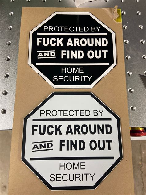 Fafo Fuck Around Find Out Laser Cut Sign Svg Dxf Png Pdf Lbrn Vector Art Etsy