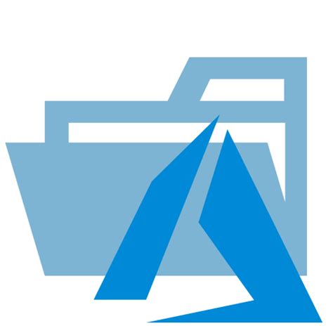 Folder type azure opened - Files & Folders Icons