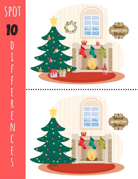 Free Printable Christmas Spot The Difference