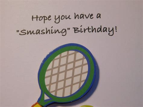 Tennis Birthday Card Tennis Card Birthday Card For Tennis Etsy Canada