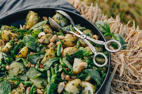 Warm Baby Potato Salad With Handmade Pesto — Farm To Fork Baby Potato