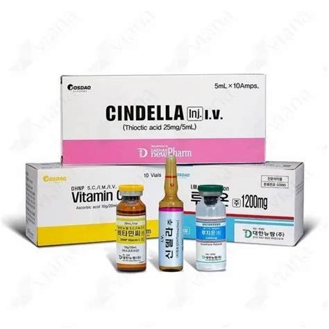 Cindella 1200mg 10 Sessions Gluathione Injection For Skin Whitening At