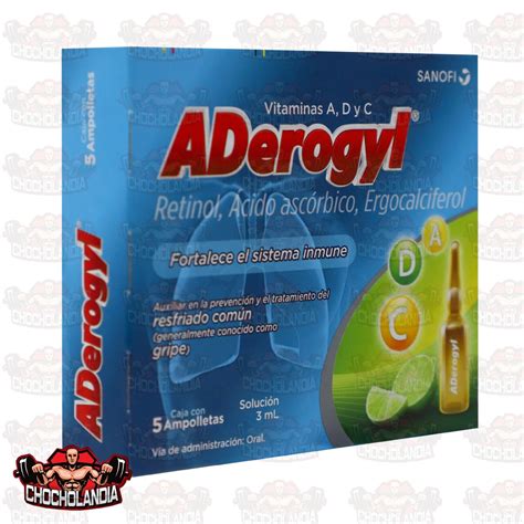 Aderogyl Retinol Acido Ascorbico Ergocalciferol 5 Ampollel