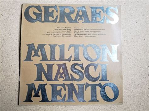 Lp Disco Vinil Milton Nascimento Geraes Item De M Sica Usado