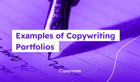Examples of Copywriting Portfolios - Copymate 