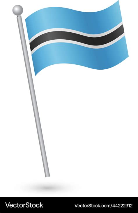 Botswana flag Royalty Free Vector Image - VectorStock