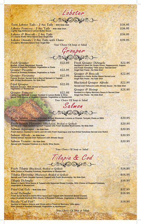 Mangia Mangia menu in Countryside, Illinois, USA