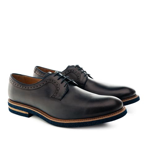 Chaussures Pour Hommes Style Oxford En Cuir Bleu Marine Hommes