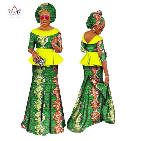 Brw 2017 African Skirt Set For Women Dashiki Elegant African Women Set Bazin Ruffles Skirt Set