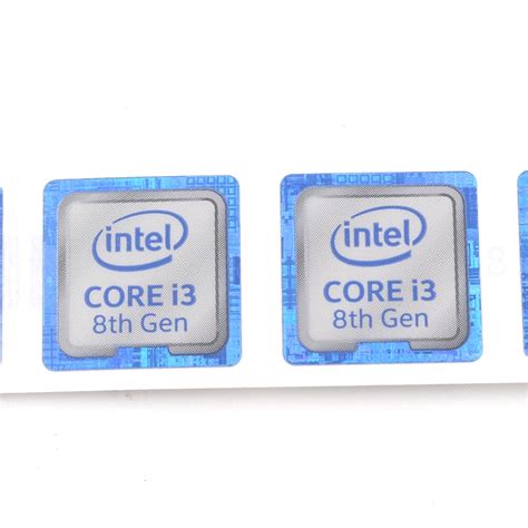 Intel Core I3 8th Gen Laptop Sticker Label Logo Decal Badge Case 18 18mm