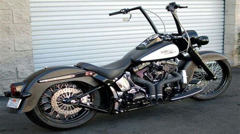 Custom Harley Davidson With Ape Hangers