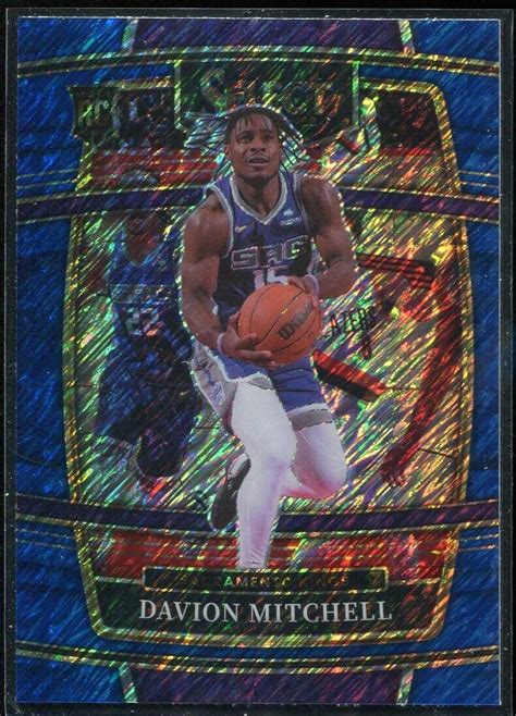 2021 22 Panini Select Prizm Davion Mitchell 23 Blue Shimmer RC