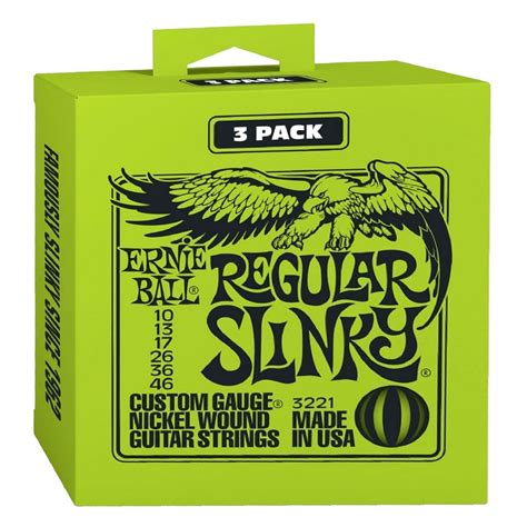 Encordado Guitarra El Ctrica Pack X Unidades Ernie Ball Slinky P