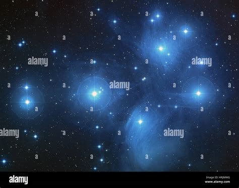 Pleiades Star Cluster M45 Seven Sisters Stock Photo Alamy