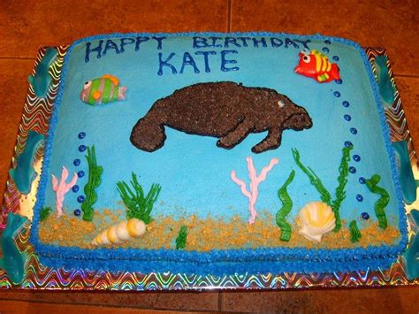 Manatee Cake Kids Birthday Party Kids Birthday Manatee