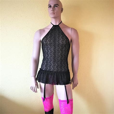 Sissy Lingerie Gay Man Lingerie Bodysuit Lingerie Drag Queen Sexy Erotic Lingerie Non