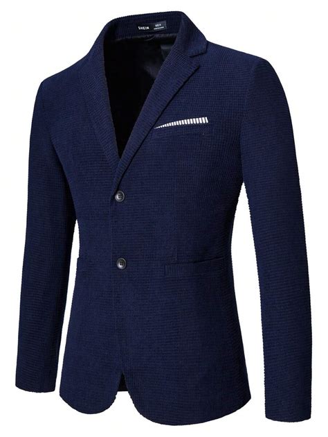 Manfinity Mode Men 1pc Lapel Collar Single Breasted Blazer Shein Usa