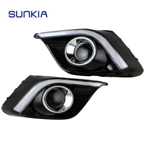 SUNKIA lámpara antiniebla para coche Mazda 3 Axela Luz LED DRL de