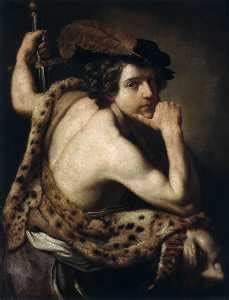 Paintings Reproductions David With The Head Of Goliath By