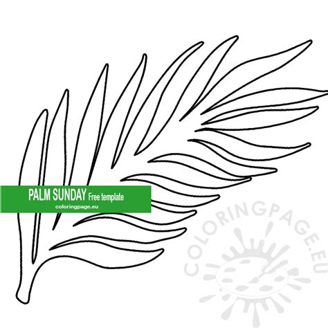 Palm Leaf Coloring Page Printable