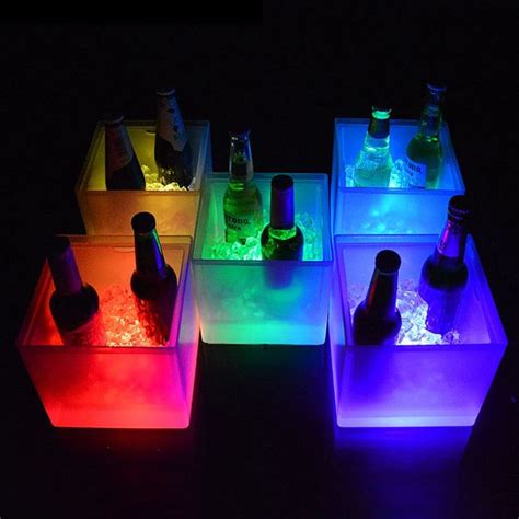 Led Light Up Champagne Beer Bucket Bier Eimer Led Leuchten Retro